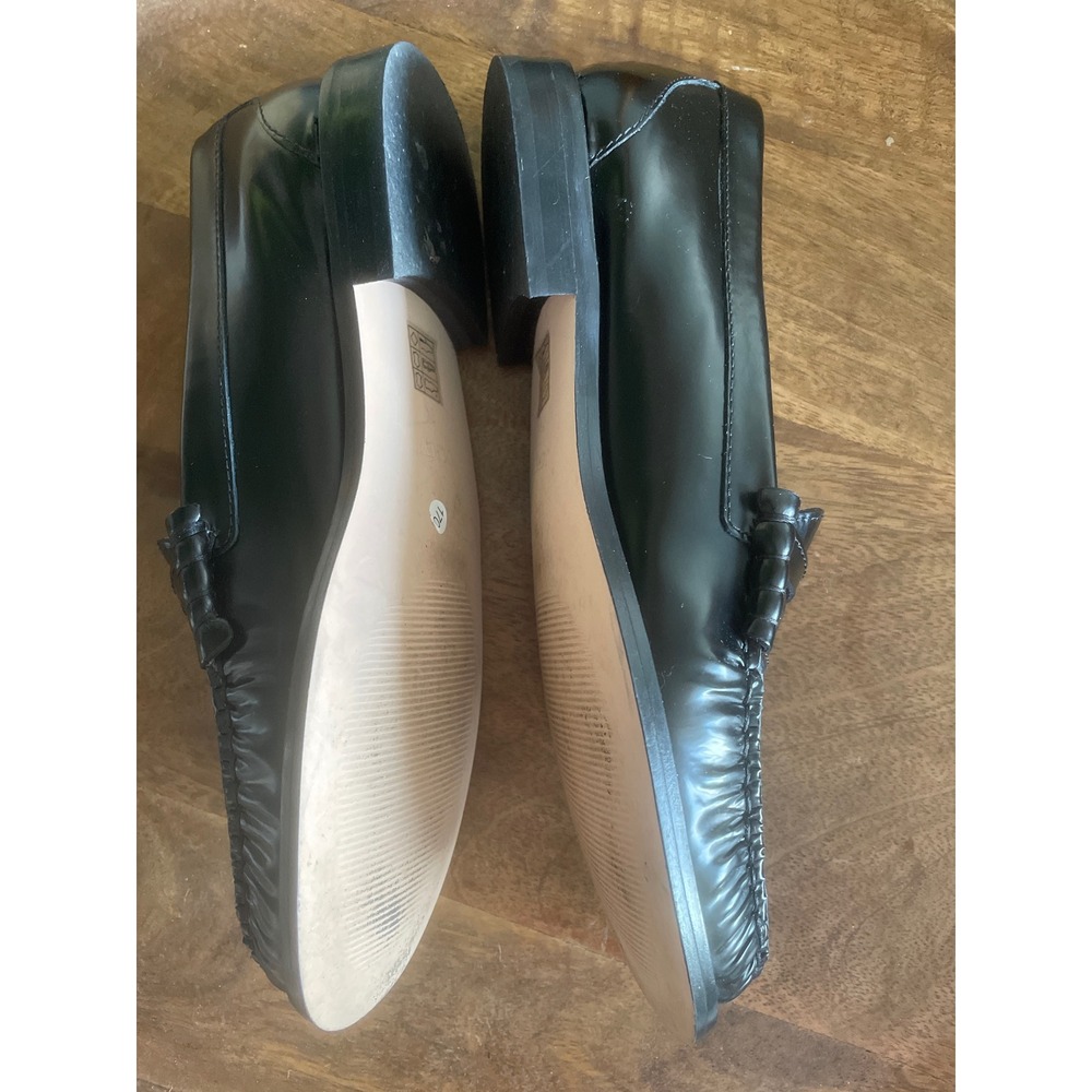 J. Crew Black Winona penny loafers in Italian spazzolato leather 8.5 - Picture 4 of 9